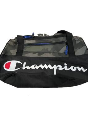 Champion 20"x12"x10" Black Green Camo Gym Bag